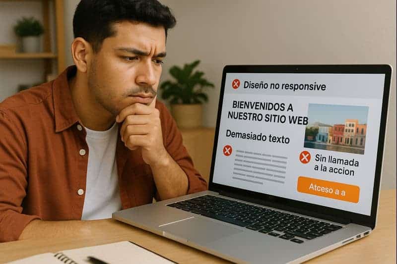 Errores de diseño web que cometen los negocios al iniciar