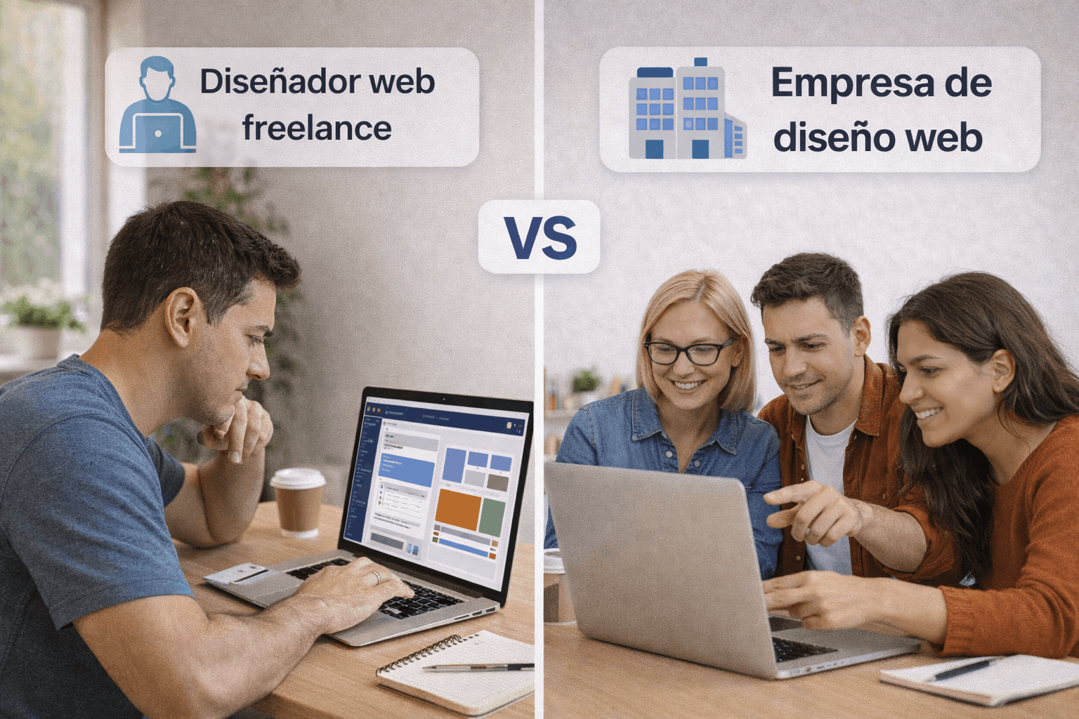 Diseñador web freelance o empresa de diseño web