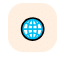 Globe icon representing worldwide access or international site