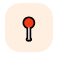 Abstract user icon: a black stick figure with a red head on a peach rounded-square background.